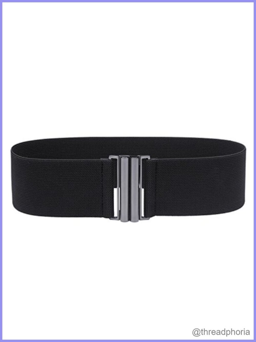 Wide Elastic Waist Belt Stretch Cinch Trimmer Waistband Hook Buckle
